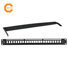 Dintek 19” 1U 24-Port Snap-In Blank Patch Panel with Rear Manager