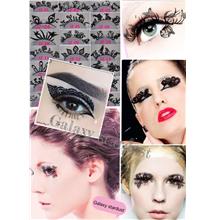 Eyelash-Paper Cut-Lace Paperself Party Tattoo Artistic-Lip Face Art 