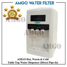 AMGO 20T Hot,Warm And Cold Table Top Water Dispenser(Direct Pipe In)
