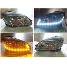 Mercedes Benz W204 `07 Head Lamp with 2-Function LED DRL R8