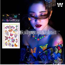 Tattoo,Glow In The Dark,Halloween Night Events,Fun Feminine Butterfly