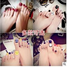 24pcs Pedicure Toes Nails,Quick On Off,DIY Modern Classy Elegant Nails