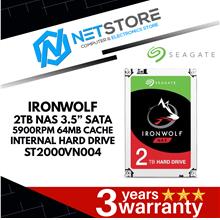 SEAGATE IRONWOLF 2TB NAS 3.5&quot; SATA 5900RPM INTERNAL HARD DRIVE