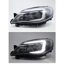 Subaru Impreza 08-14 v10 Black Projector Headlamp w Light Bar
