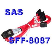 Mini SAS (SFF-8087) to (4) Male SATA Cable