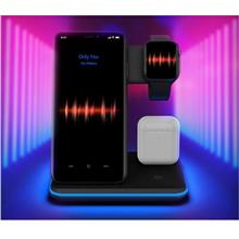 3-in-1 Wireless Charger Stand Qi 15W Fast Charging Station, Apple iWatch + Air