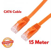 15 Meter RJ45 CAT6 Ethernet Network Flat LAN Cable UTP Patch Router Cables Ora