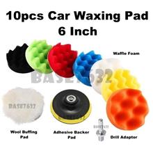 10pcs 6 Inch Car Polishing Waxing Buffing Wax Foam Sponge Pad 2214.1