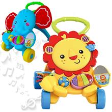 Baby Walker Piano Musical &amp; Lights Push Trolley Learning Toys