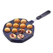 12 Cavities Aluminum Non-Stick Takoyaki Grill Pan Octopus Ball