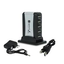 high speed 7 port usb hubwith external power stand for computer