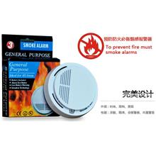 Wireless Photoelectric Home Smoke Fire Alarm ~ Free 9V DC Batteries