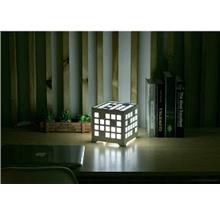 PVC WOOD PLASTIC LAMP RECTANGLE NIGHT LAMP WITH RGB REMOTE CONTROL C