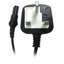 2 Pin Power Cable With Fuse UK Type for Printer Adapter Cable