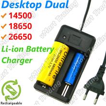 LI-DC02 Desktop Dual 14500 18650 26650 Li-ion Battery Charger