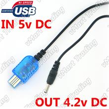 USB Adapter for Flashlight / Headlamp Charger In 5V DC Out 4.2V DC