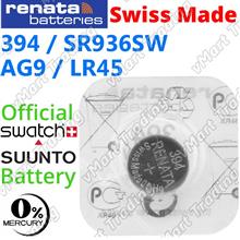 RENATA 394 SR936SW AG9 LR45 Silver Oxide Battery (Low Drain)