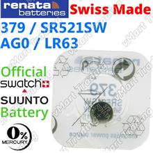 RENATA 379 SR521SW AG0 LR63 Silver Oxide Battery (Low Drain)