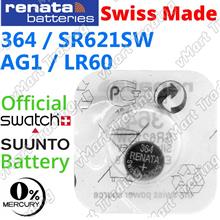 RENATA 364 SR621SW AG1 LR60 Silver Oxide Battery (Low Drain)