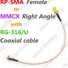 RP-SMA Female to Right Angle MMCX with RG-316/U Coaxial Cable