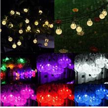Solar 30 LED Outdoor Ball Fairy String Christmas Party Decor Light