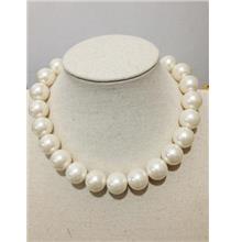 Korea Glass Pearl String Necklace 16mm
