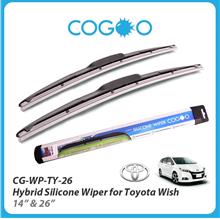 Cogoo Hybrid Silicone Wiper For Toyota Wish 14' &amp; 26'