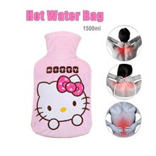 Hot Water Bag with Plush Cloth Hot Compress Stomach Warm Water Bag Dysmenorrhe