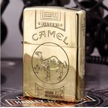 High Polished Gold Camel 5 Sided Engraved Zippo Lighter