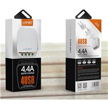 LONIO 4.4A OUTPUT 4 PORT RAPID CHARGE Travel Wall Charger Adapter
