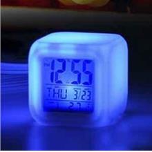 7 Color Mood Calendar Alarm Clock - With Thermometer