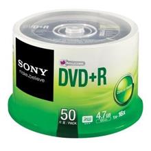 SONY MEDIA DISC DVD+R 16X 50PCS, 50DPR47C3