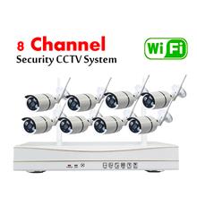 8CH HD 720P 1MP Wireless WIFI CCTV IP Camera Kits - Plug &amp; Play