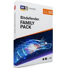 Bitdefender Family Pack 2022 - 1 Year 15 PC Device Windows Mac IOS