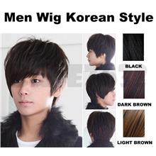 Korean Style Men Man Guy Short Full Wigs Wig Cosplay Party Hair 1558.1