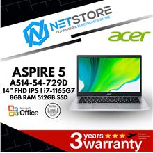 ACER ASPIRE 5 A514-54-729D 14” FHD IPS| i7-1165G7| 8GB RAM | 512GB SSD