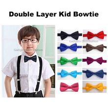 9x5cm Baby Kid Children Adjustable Double Layer Bowtie Bow Tie 2771.1