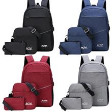 3in1 Backpack Set Outdoor Casual Travel Laptop Bag Sling Handbag