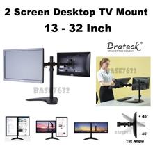 BRATECK 13 to 32 Inch LDT12-T024 2 Dual Screen Monitor TV Mount 2077.1
