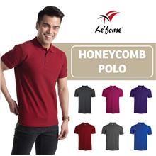 (XS~3XL) ORIGINAL LeFonse Unisex Plain Honeycomb Polo Shirt ~6 Colors