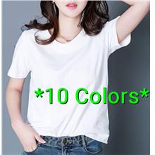 Women NEW Slim Cotton Short Sleeve T-Shirt Tshirt Wild Bottoming