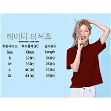 (100% Cotton) Korean Style Women Plain Round Neck T-Shirt Girl Tshirt