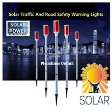 Solar Warning Light Traffic Road Safety Flash Lamp Led Bulb Outdoor