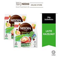 NESCAFE Latte Hazelnut 20x24g FREE Ice Tray, x2 packs)
