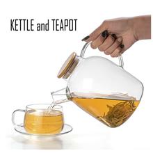 Glass Teapot Stove-top Kettle Heat Resistant Borosilicate