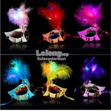 LED Party Mask Glowing Masquerade,Carnival Stage绒毛ດ..