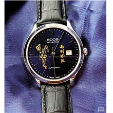 EPOS Watch 3420S HORSE LE Automatic Date Leather Strap Blue