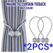 2PCS Luxury Magnetic Curtain Tieback Drapery Belt Woven Rope Buckle