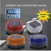 Solar Heavy Duty Warning Flash Light Traffic Road Safety Beacon Lamp