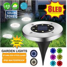 Solar Underground Round Lawn Light Led Control Waterproof Garden Floor